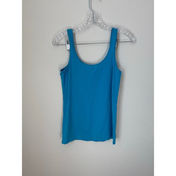 Lilly Pulitzer Blue Basic Scoop Neck Tank Top Size Medium - Picture 3 of 5